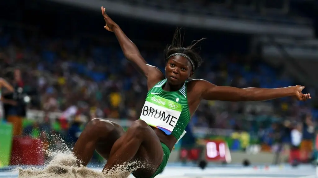 Brume Retains Long Jump Gold in Record-Breaking Fa...