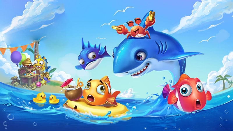 Discover shooting weapons and underwater effects.