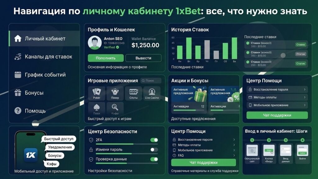 Структура личного кабинета 